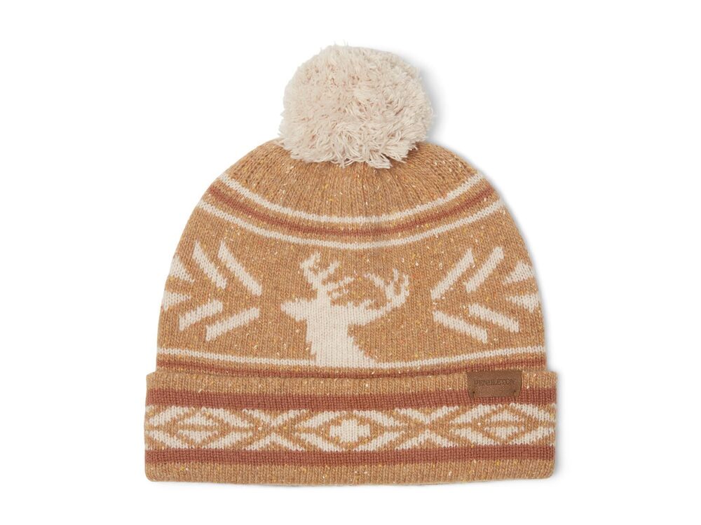 3055 Standard Icon Pom Beanie, Tan